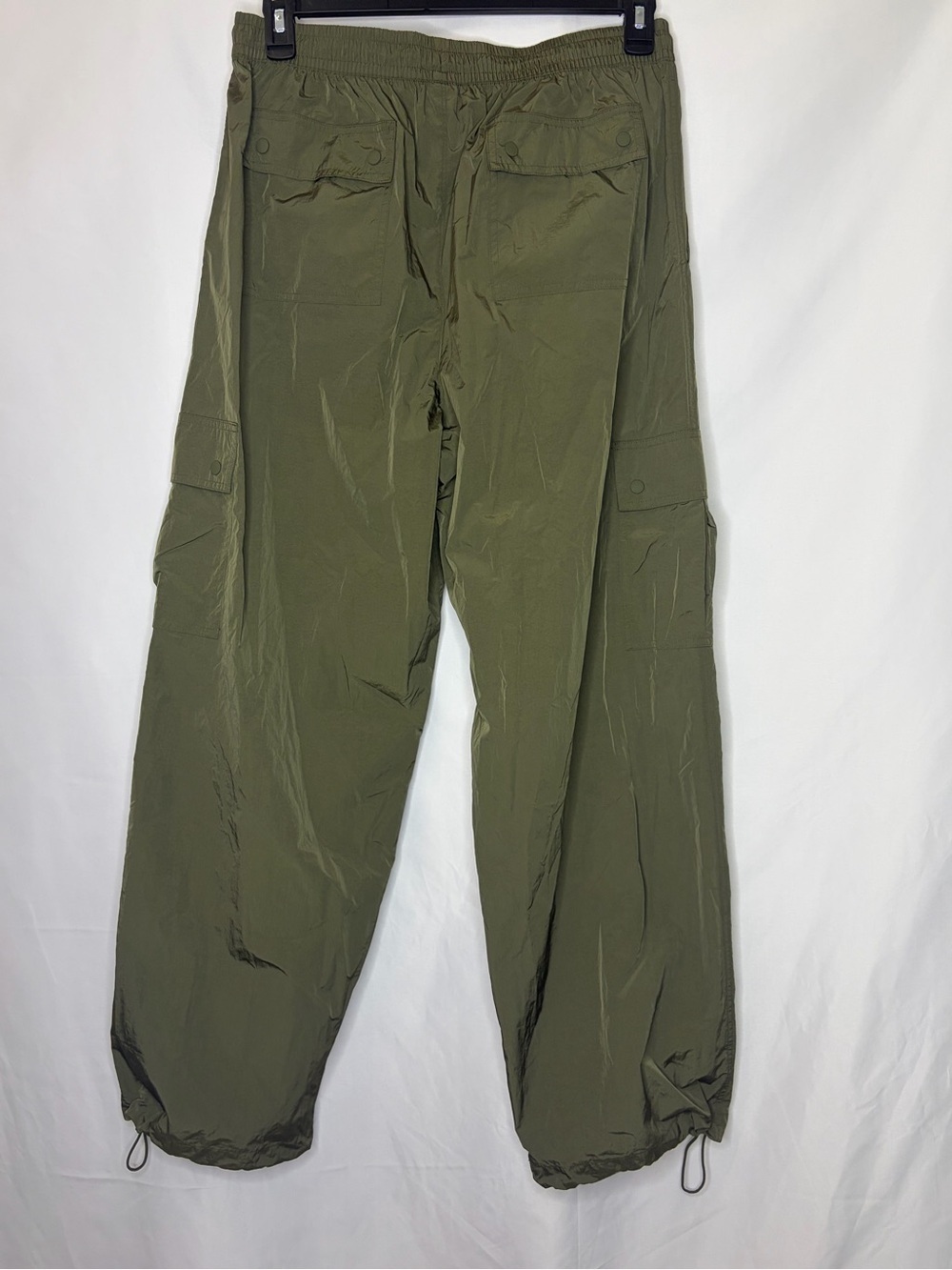 Victoria’s Secret PINK Olive Green Parachute Cargo Pants Y2K Utility Size L - Picture 9 of 13